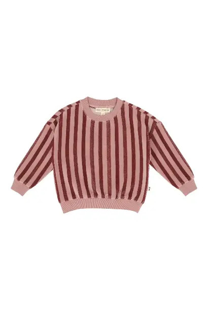 House of Jamie sweatshirt ruby stripes velvet