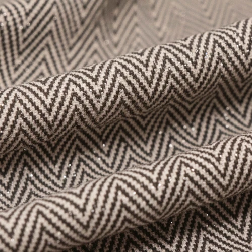 House of Jamie flared pants sandshell zig zag jacquard-5