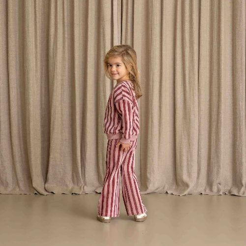 House of Jamie flared pants ruby stripes velvet-4