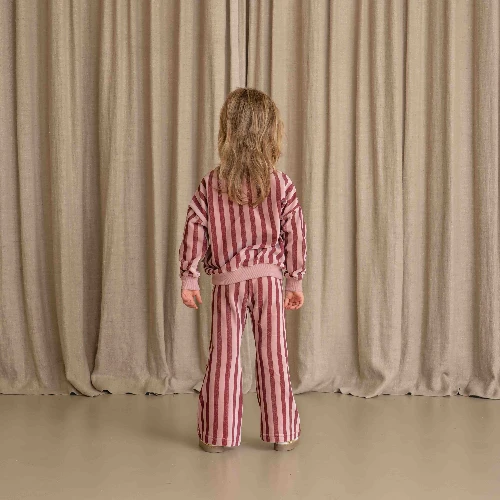 House of Jamie flared pants ruby stripes velvet-5