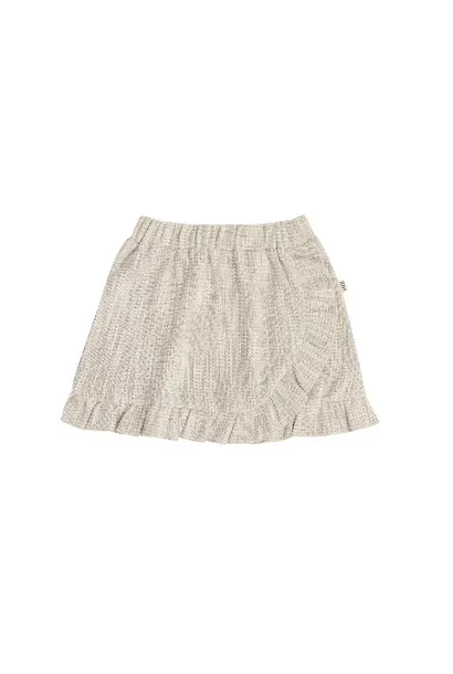 House of Jamie wrap skirt sandshell glamour tweed jacquard