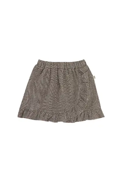 House of Jamie wrap skirt sandshell zig zag jacquard