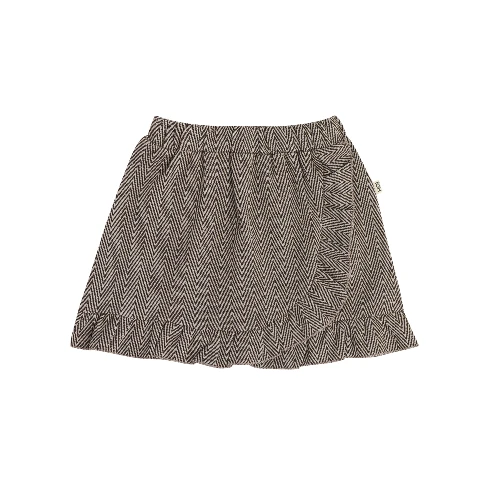 House of Jamie wrap skirt sandshell zig zag jacquard-1