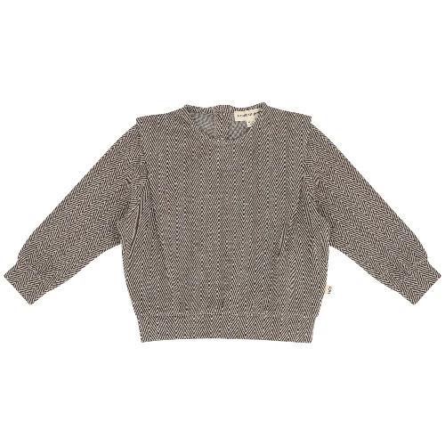 House of Jamie shoulder sweater sandshell zig zag jacquard-1