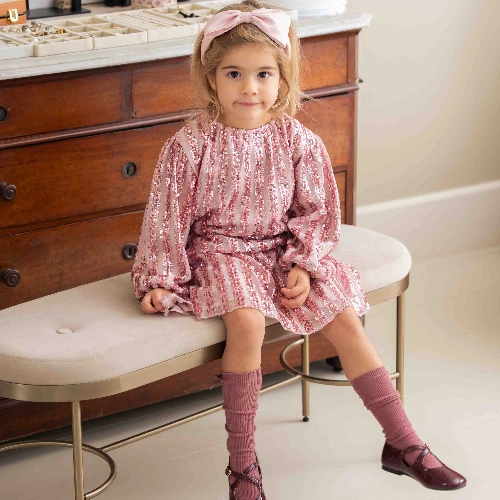 House of Jamie puff balloon sequins jumper rose mauve-4