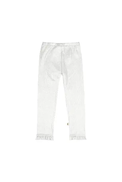 House of Jamie frill leggings silver metallic rib