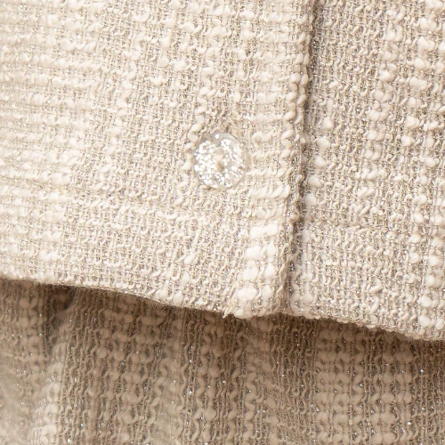 House of Jamie preppy cardigan sandshell glamour tweed jacquard-8