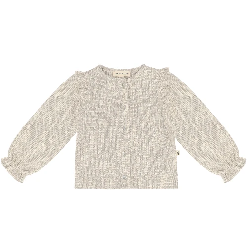 House of Jamie preppy cardigan sandshell glamour tweed jacquard-1