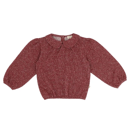 House of Jamie puff balloon collar jumper ruby sparkle-1