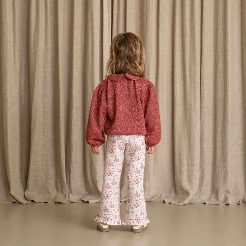 House of Jamie puff balloon collar jumper ruby sparkle-4