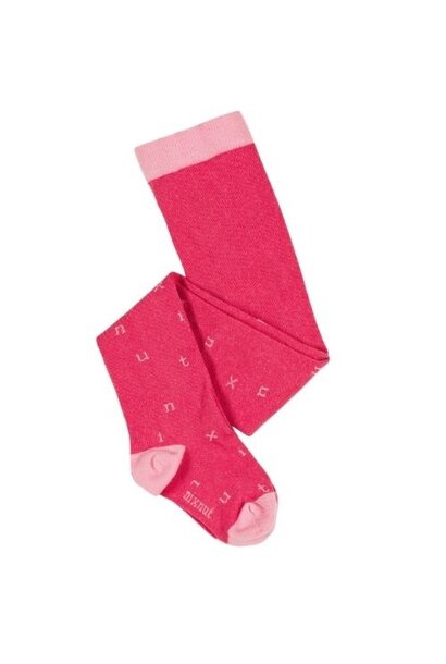 Nixnut letter tights cherry