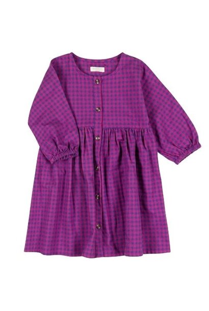 Nixnut lon dress blueberry checkered