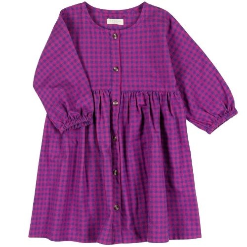 Nixnut lon dress blueberry checkered-1
