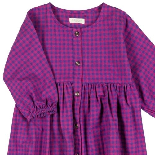 Nixnut lon dress blueberry checkered-4