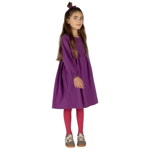 Nixnut lon dress blueberry checkered-3