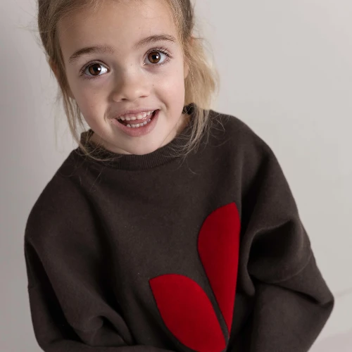 Jenest pippa sweater dark brown melange-2