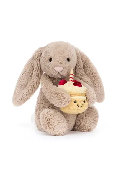 Jellycat bashful beige bunny 'birthday'