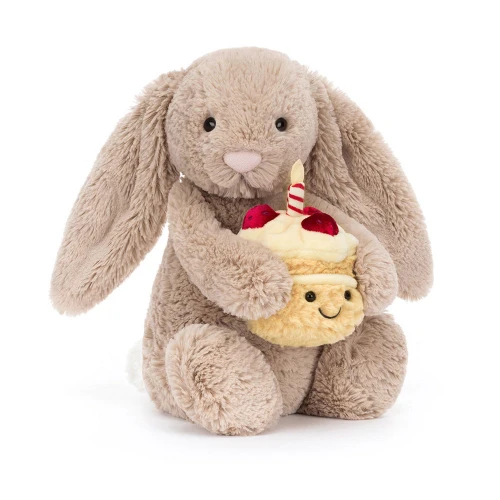 Jellycat bashful beige bunny 'birthday'-1