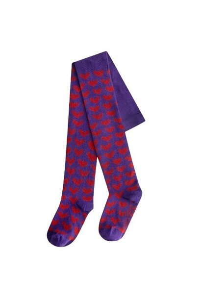 Daily Brat heart tights purple