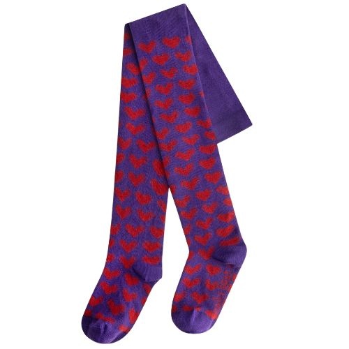 Daily Brat heart tights purple-1
