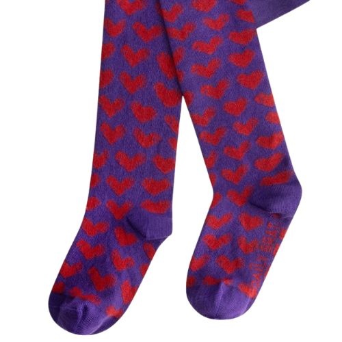 Daily Brat heart tights purple-3