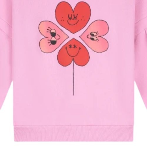 Daily Brat sweater four hearts pink-3