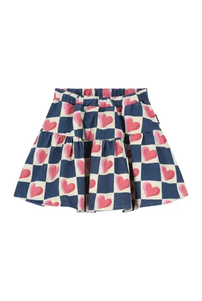Daily Brat lucky heart skirt soft blue
