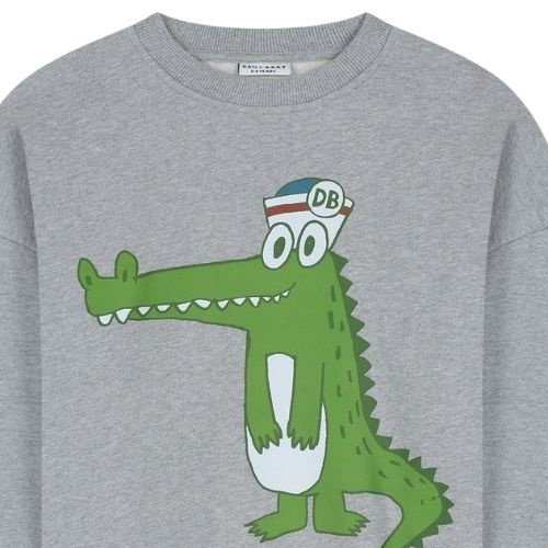 Daily Brat loco croco sweater grey melange-3
