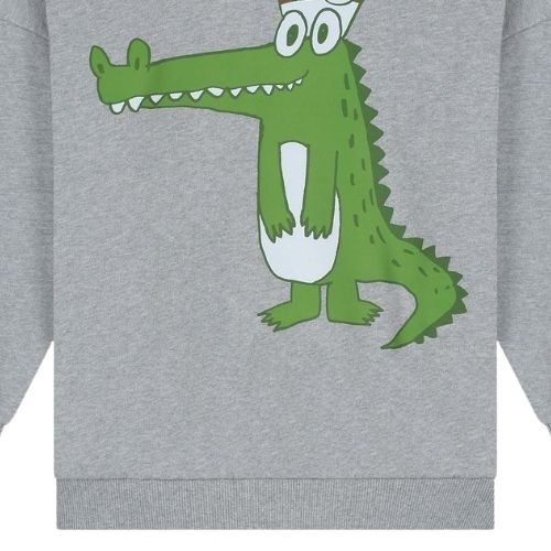 Daily Brat loco croco sweater grey melange-4