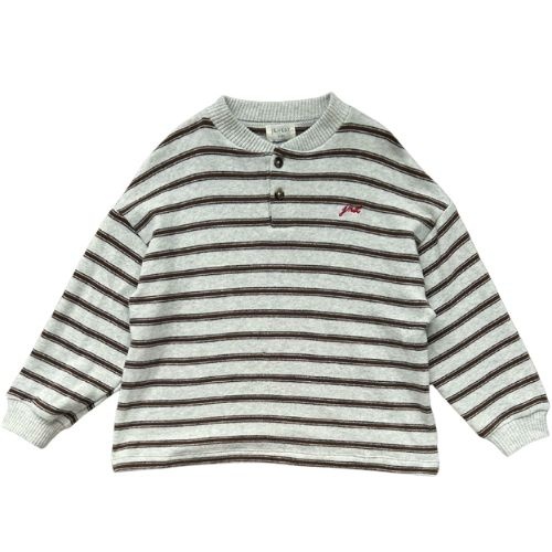 Jenest james ls tshirt brown grey melange-1