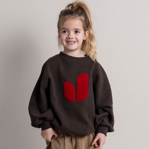 Jenest pippa sweater dark brown melange-3