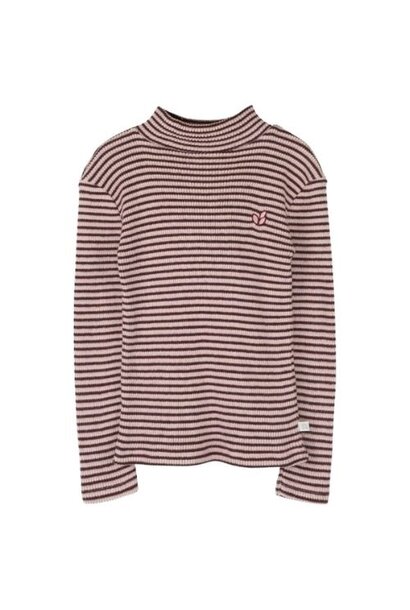 Jenest tara turtle neck ls tshirt rose bordeaux