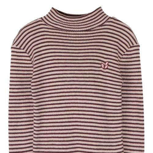 Jenest tara turtle neck ls tshirt rose bordeaux-4