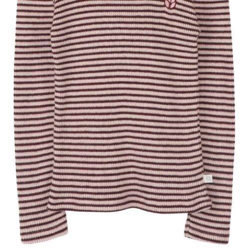 Jenest tara turtle neck ls tshirt rose bordeaux-5