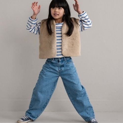 Jenest balloon denim pants medium wash-2