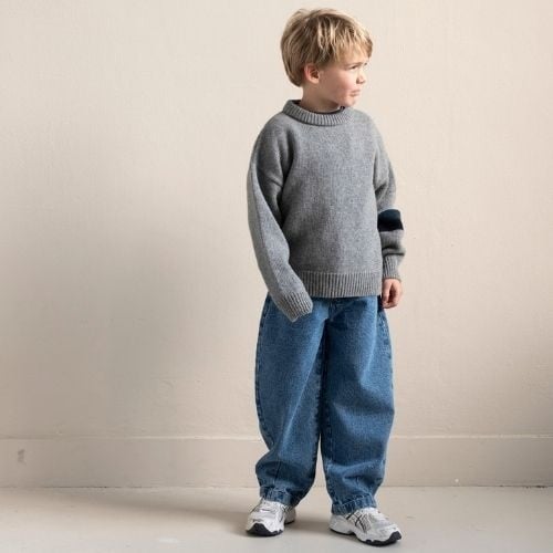 Jenest balloon denim pants dark wash-2