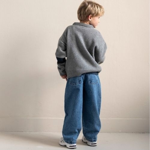Jenest balloon denim pants dark wash-3