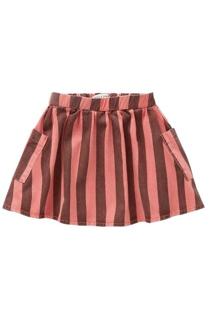 Sproet & Sprout striped skirt blue denim
