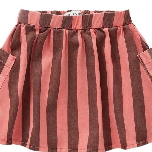 Sproet & Sprout striped skirt blue denim-3