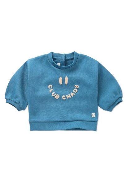 Sproet & Sprout baby sweatshirt club chaos chalkboard blue