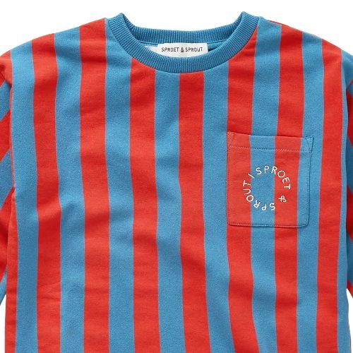 Sproet & Sprout sweatshirt boxy ls block stripe chalkboard blue-3