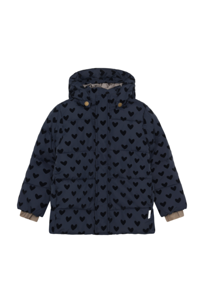 En Fant jacket quilt flock aop parisian night dark navy - jas
