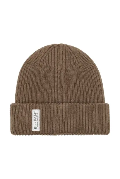 En Fant beanie w. lining pine bark brown - muts