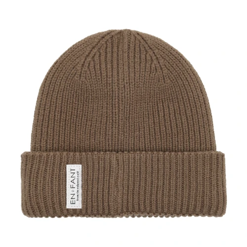En Fant beanie w. lining pine bark brown - muts-1