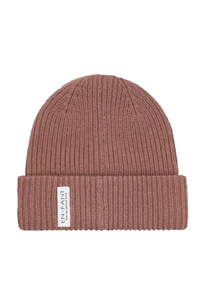 En Fant beanie w. lining burlwood rose - muts