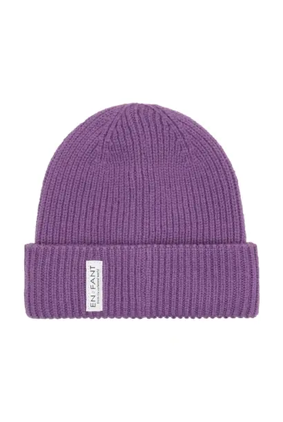 En Fant beanie w. lining bellflower purple - muts