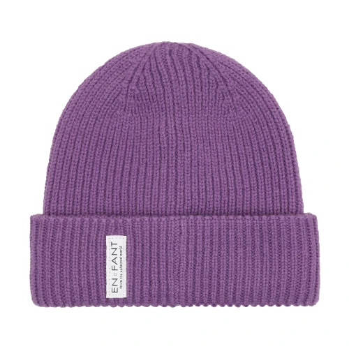 En Fant beanie w. lining bellflower purple - muts-1