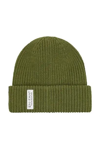En Fant beanie w. lining mayflower green - muts