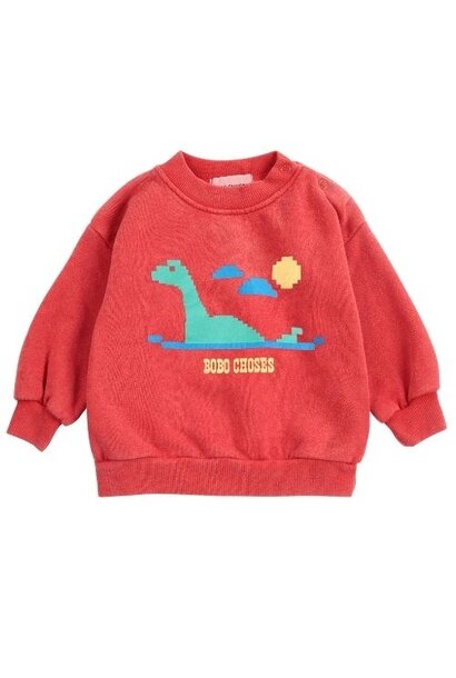 Bobo Choses lake monster sweatshirt red