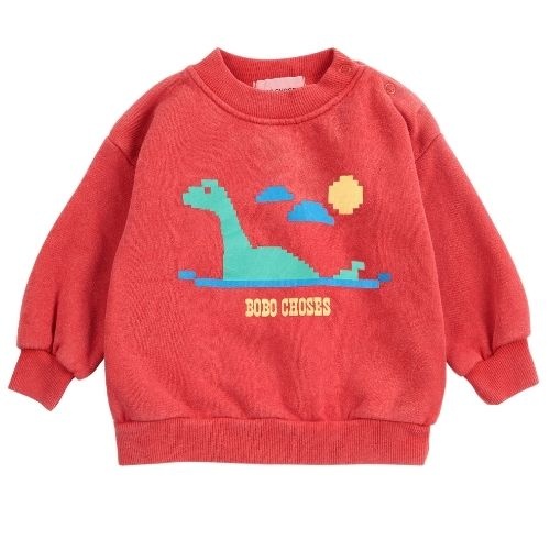 Bobo Choses lake monster sweatshirt red-1